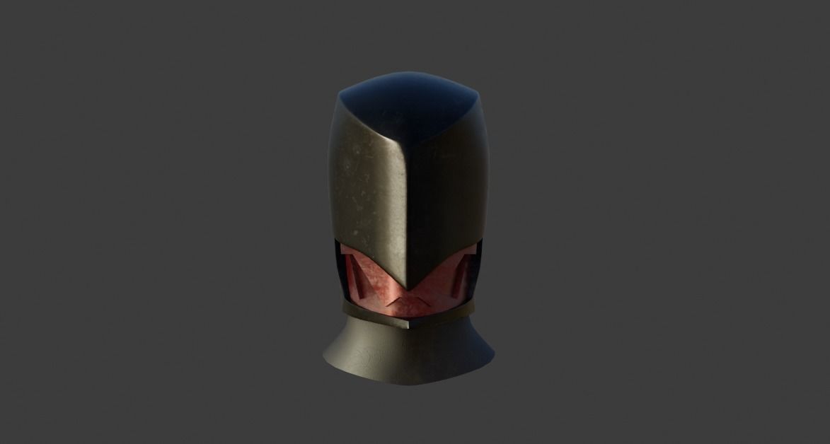 Raven Helmet - Sci-Fi Helmet Low-poly 3D model_15