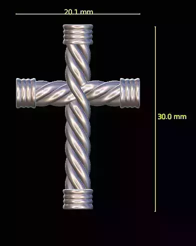rope cross 3D print model