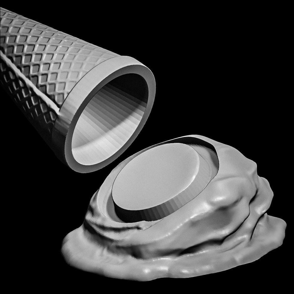  melting ice cream 3D print model_3