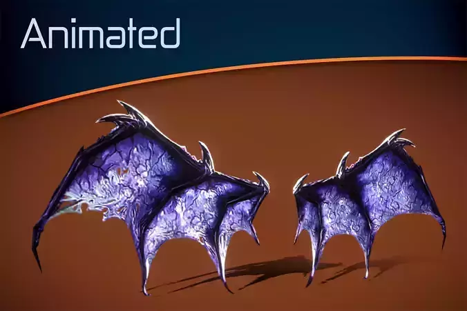 Dark Terror Wings Low-poly 3D model