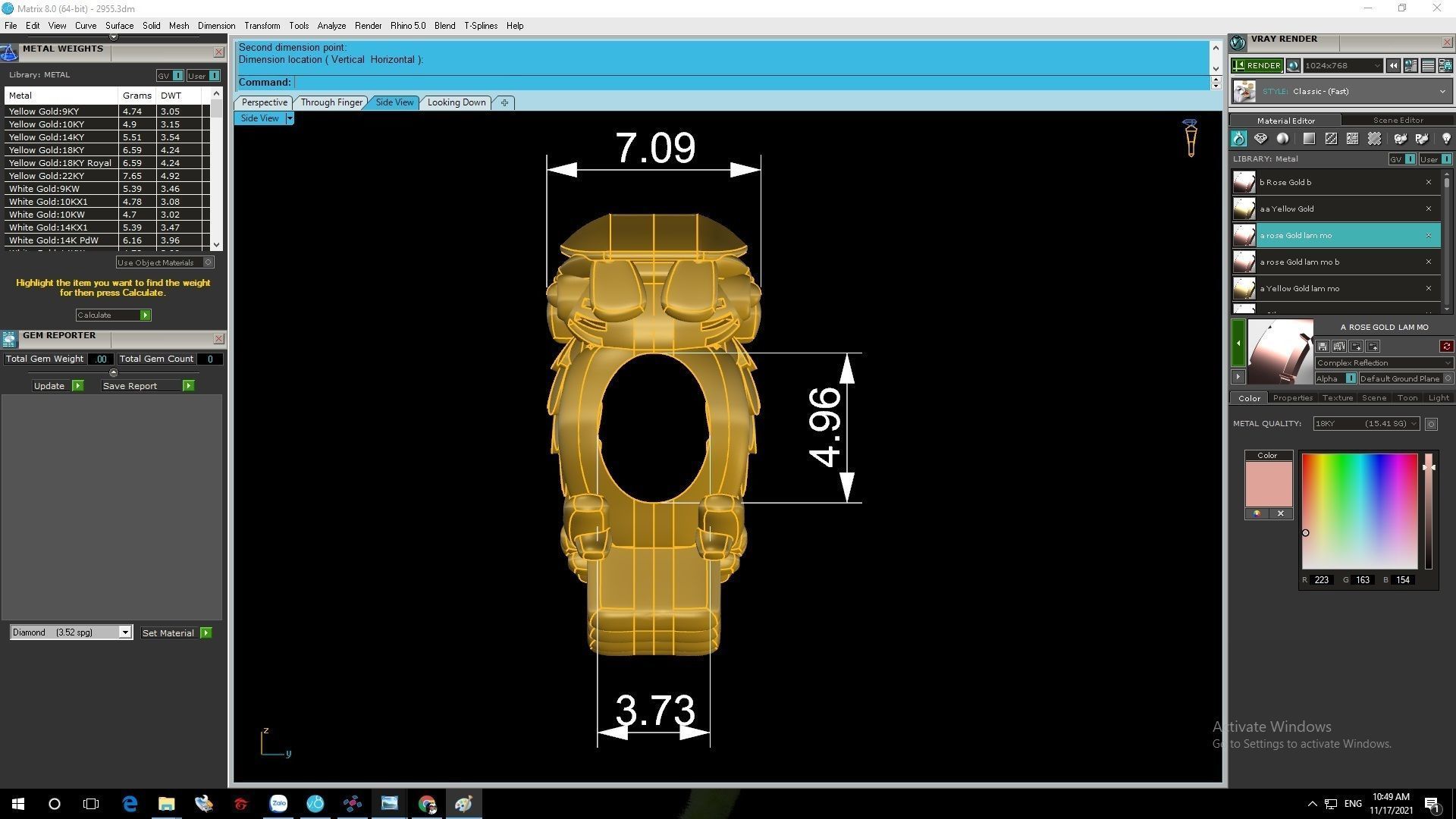 owl charm 2955 3D print model_4
