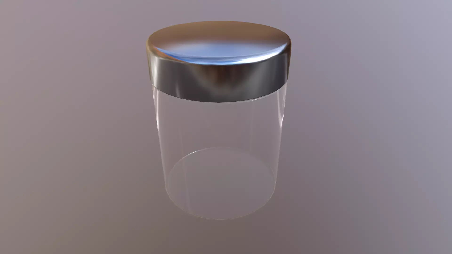 Glass jar Low-poly 3D model_0
