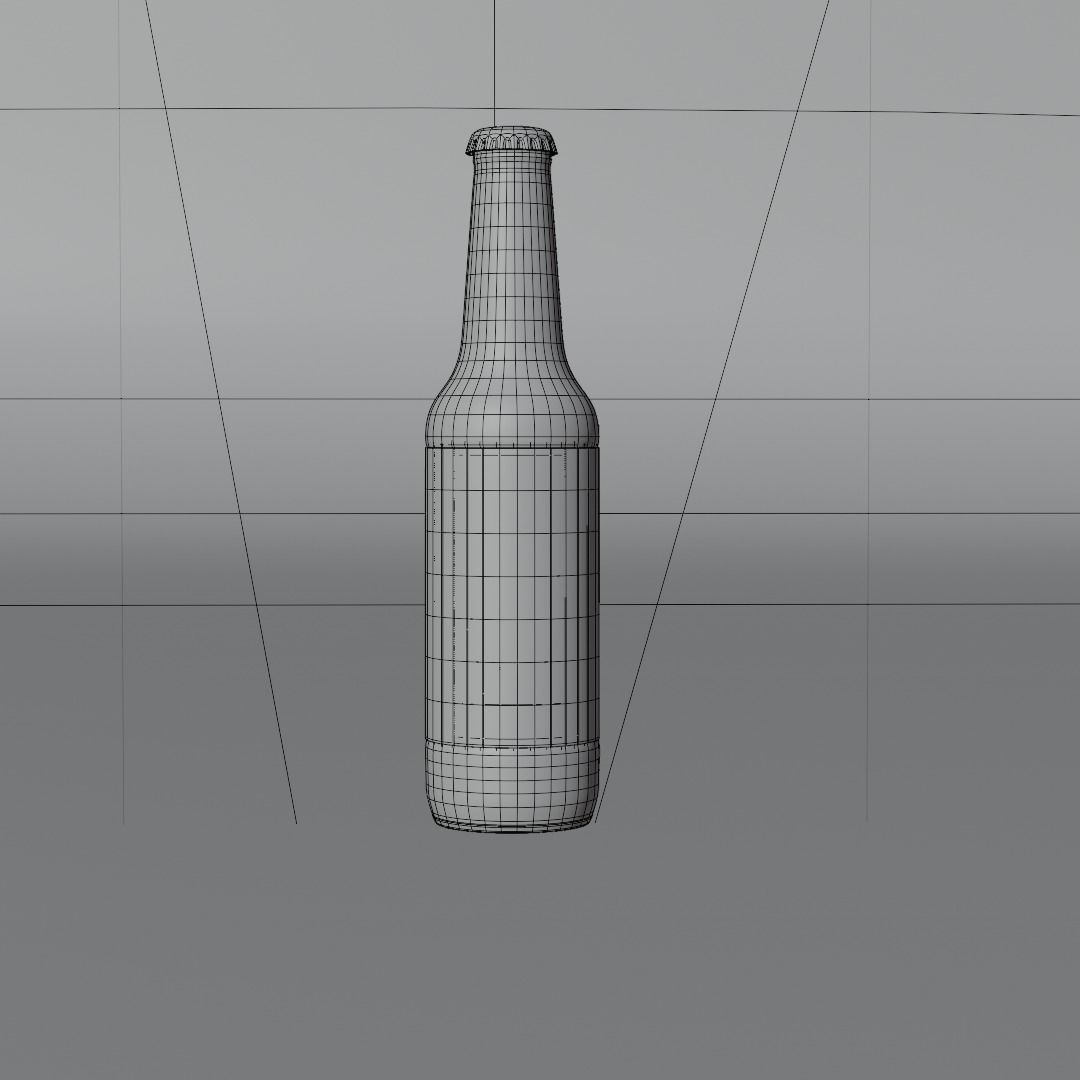 condensate juice bottle with label ripped off 3D model_1