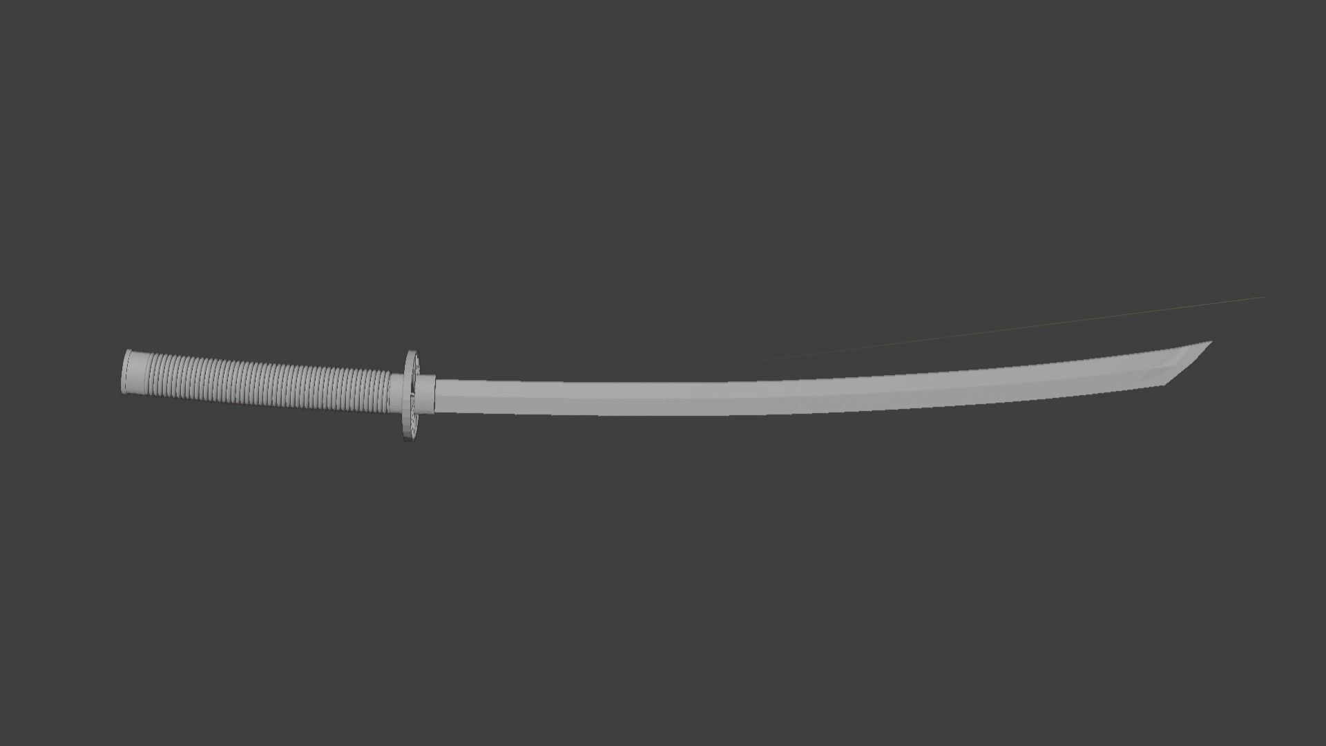 KATANA samurai sword Low-poly 3D model_2