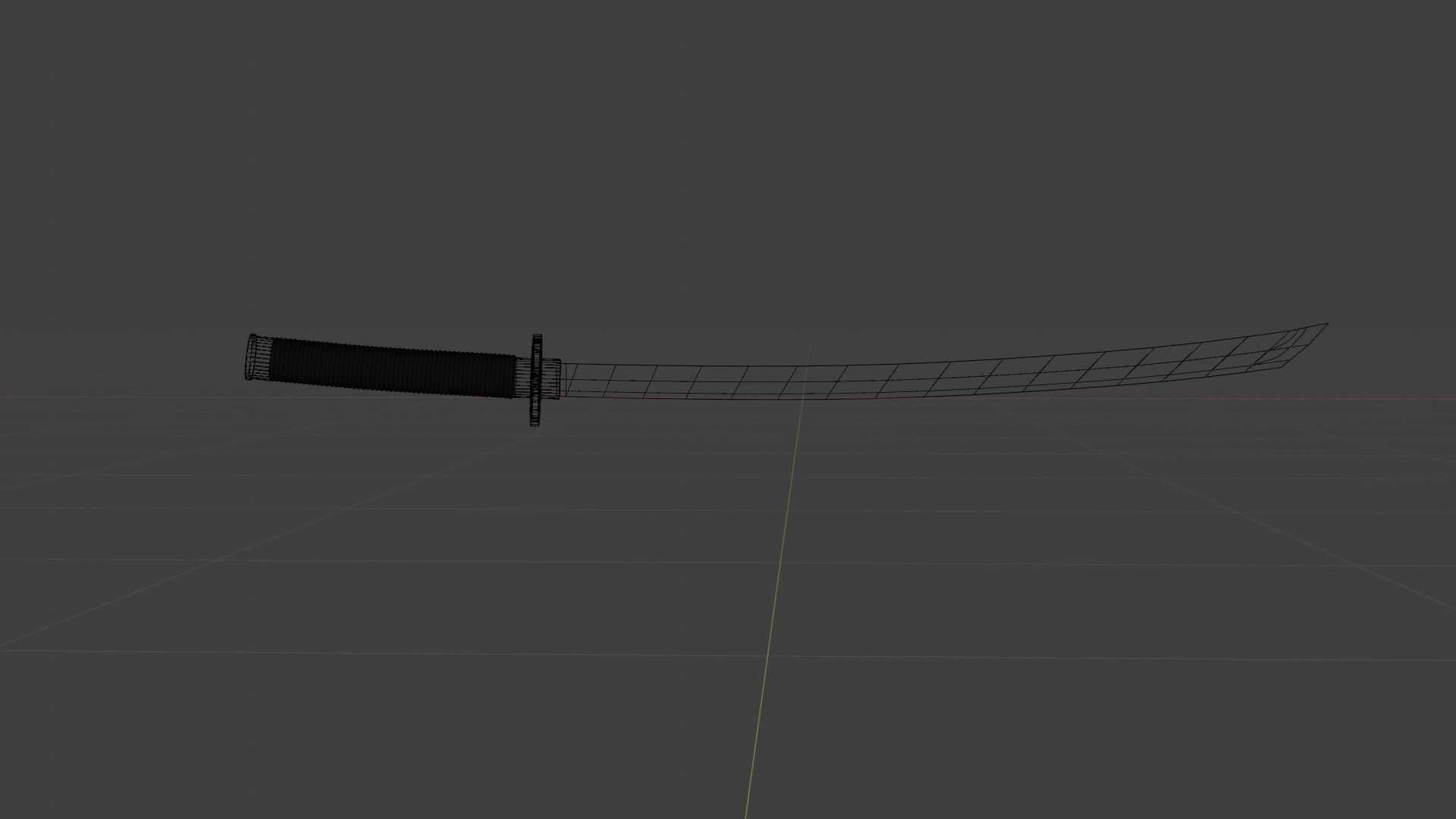 KATANA samurai sword Low-poly 3D model_3