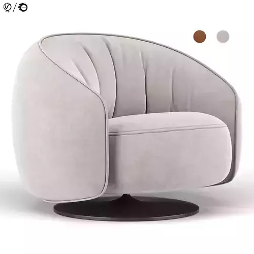 LeonArmchair swivel chair with base