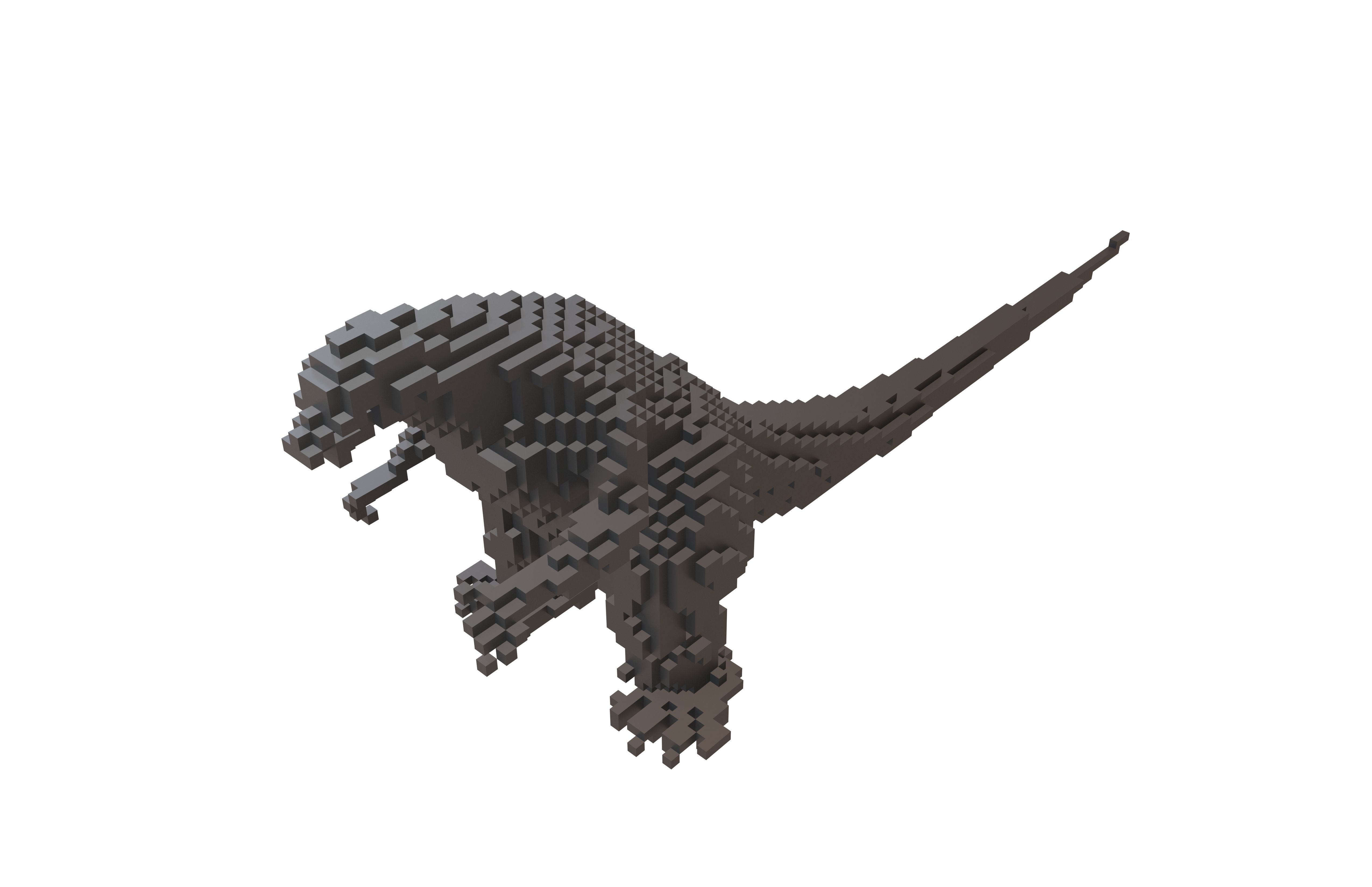 Voxel Godzilla v1 001 Low-poly 3D model_2