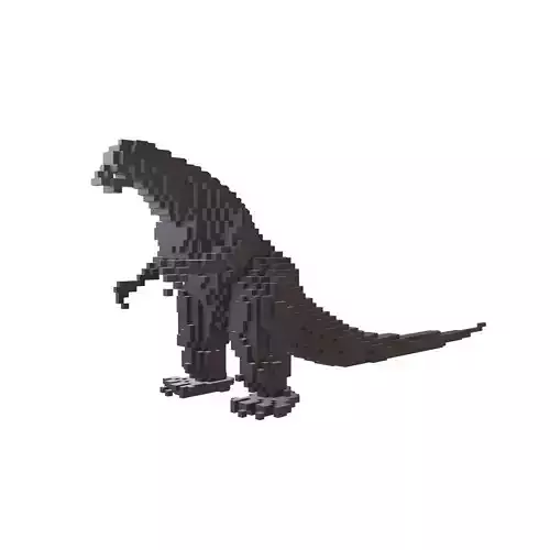 Voxel Godzilla v1 001 Low-poly 3D model Voxel Godzilla v1 001 Low-poly 3D model