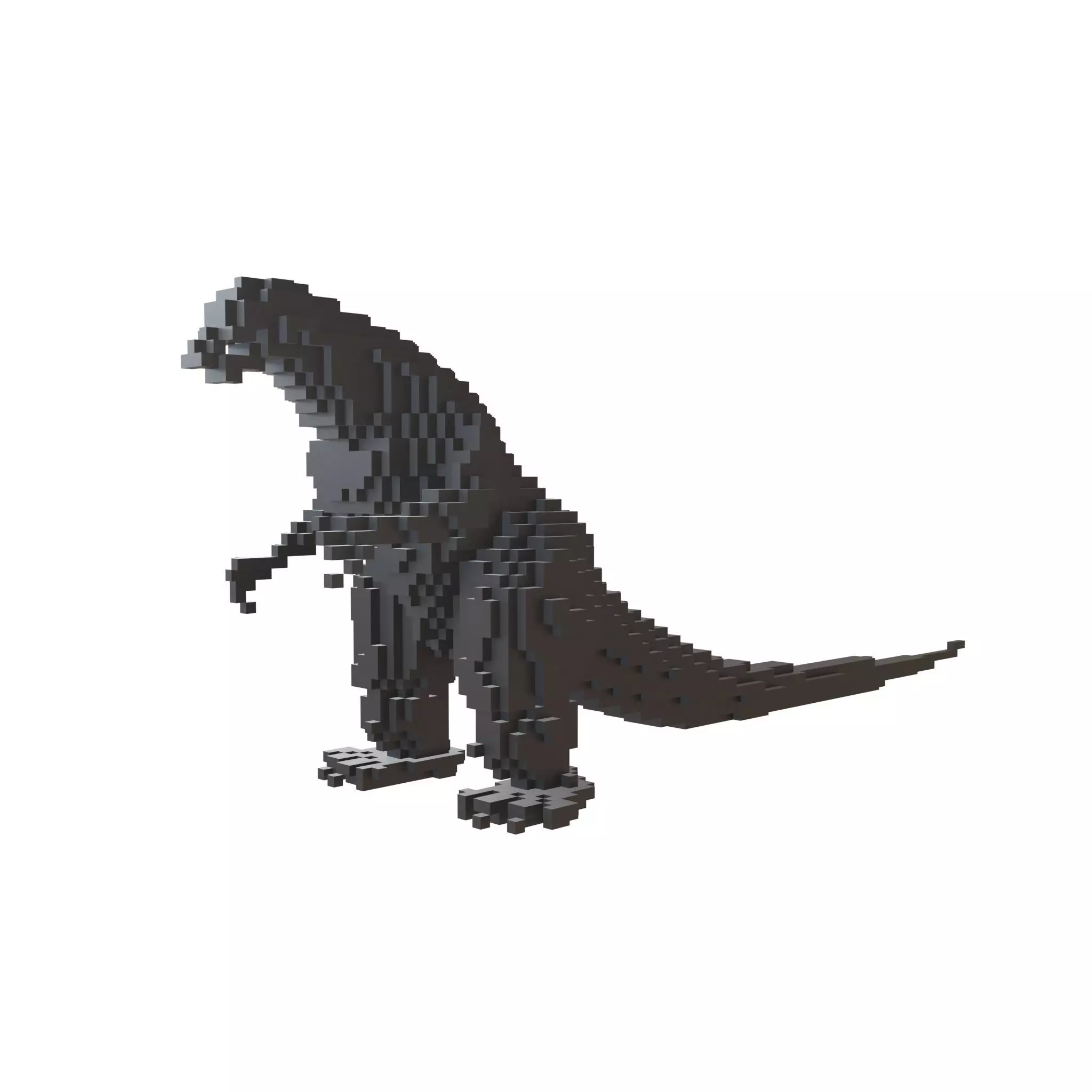 Voxel Godzilla v1 001 Low-poly 3D model_0