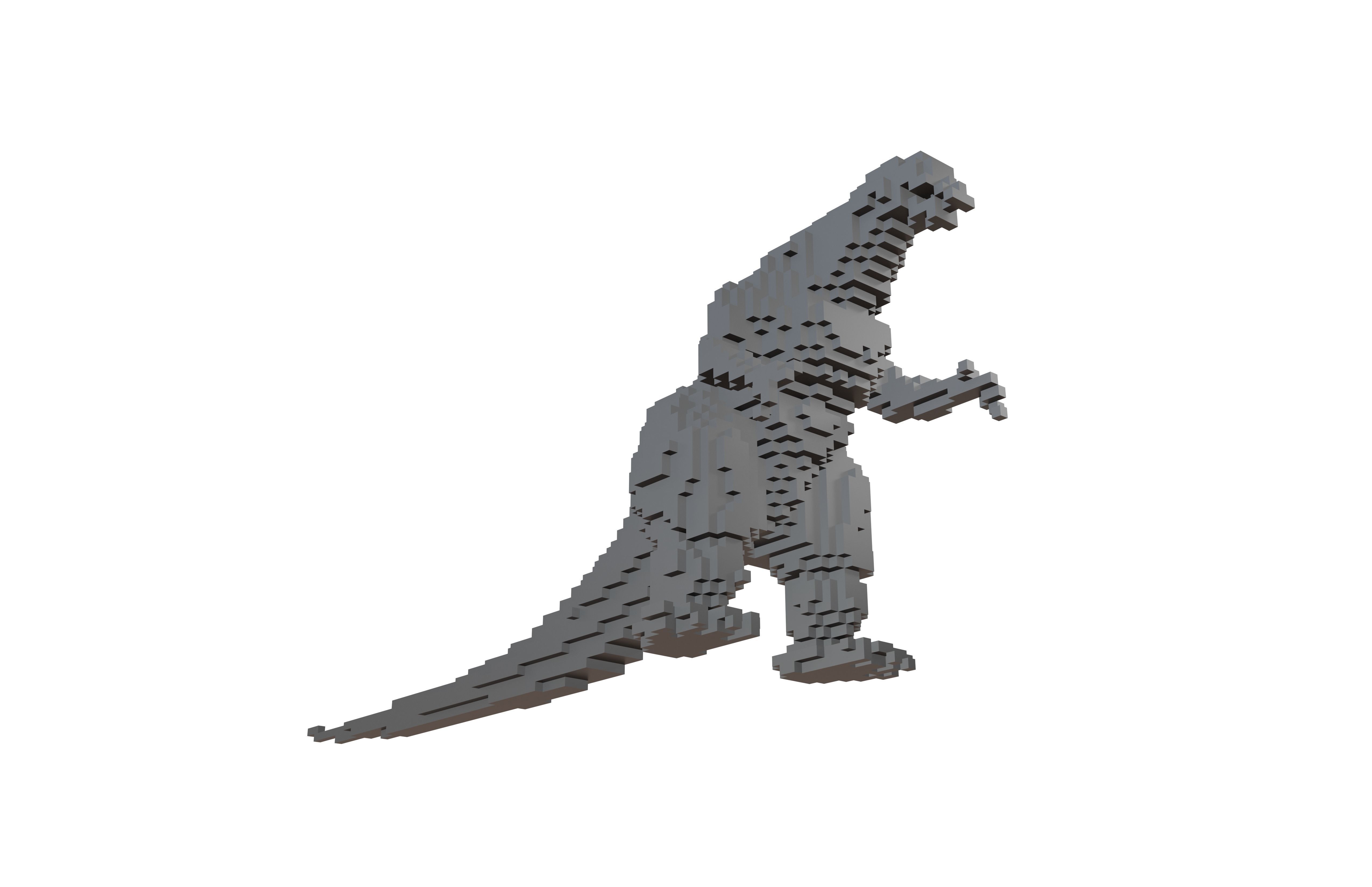 Voxel Godzilla v1 001 Low-poly 3D model_3