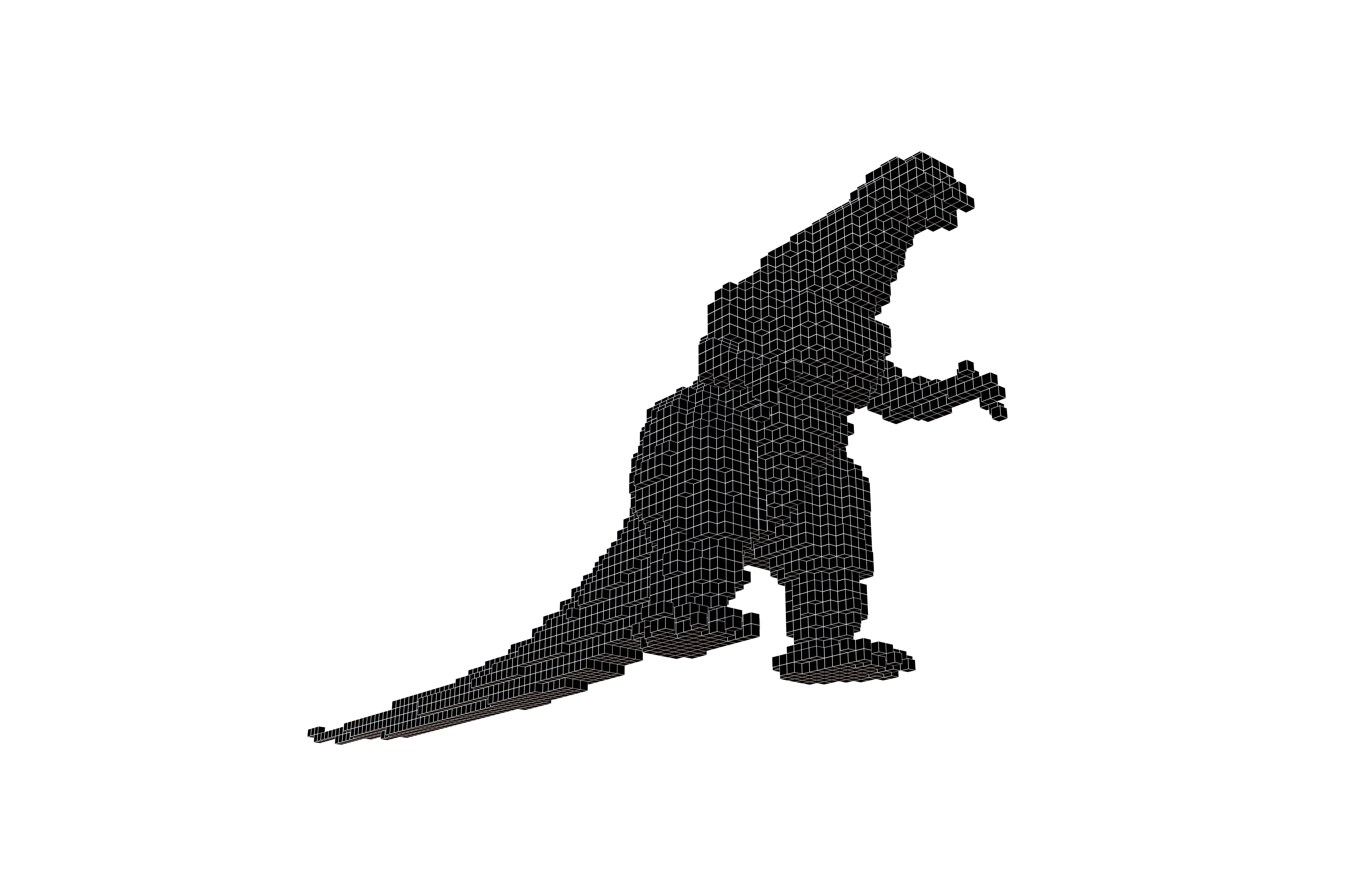 Voxel Godzilla v1 001 Low-poly 3D model_5