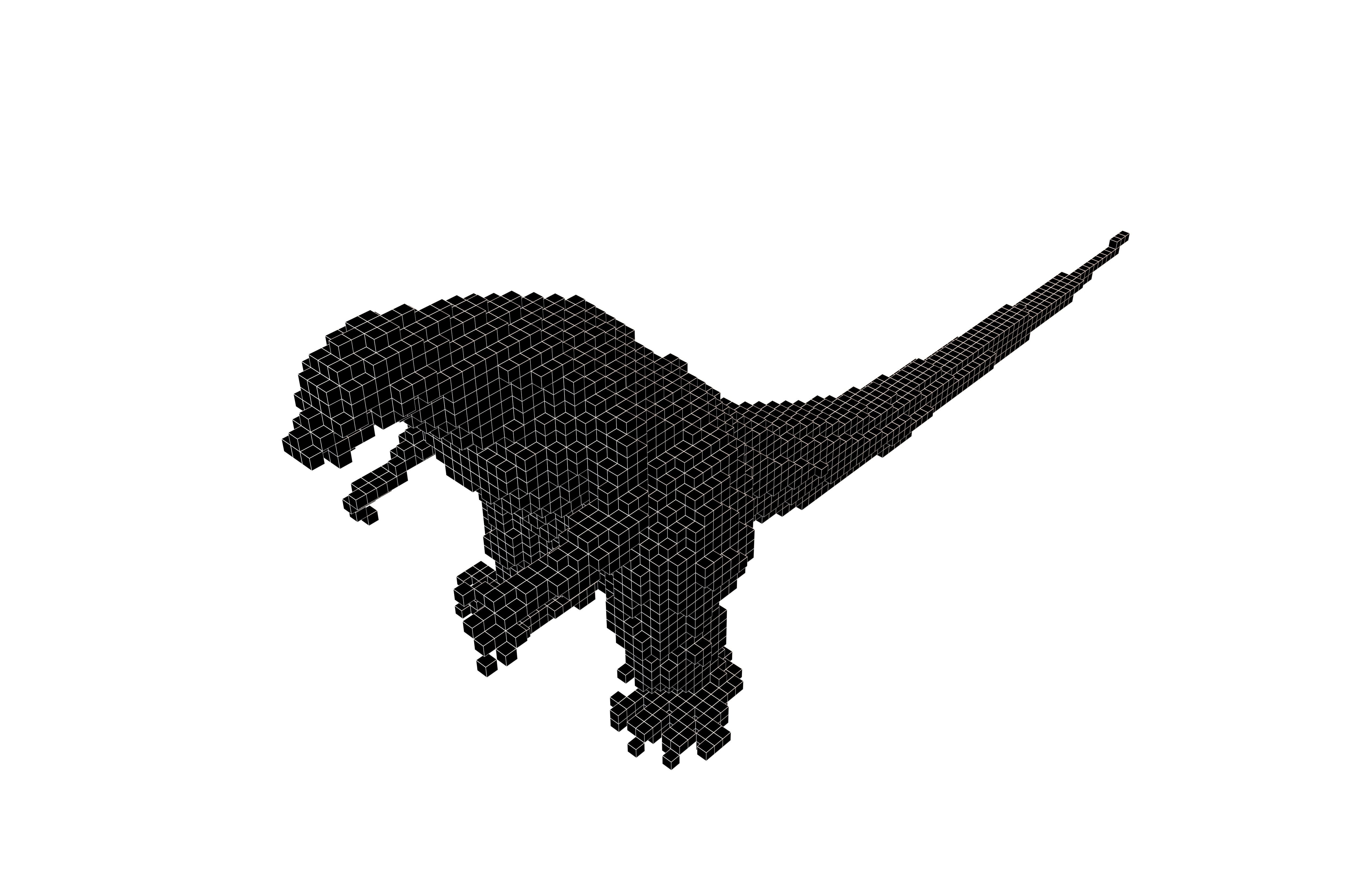 Voxel Godzilla v1 002 Low-poly 3D model_4