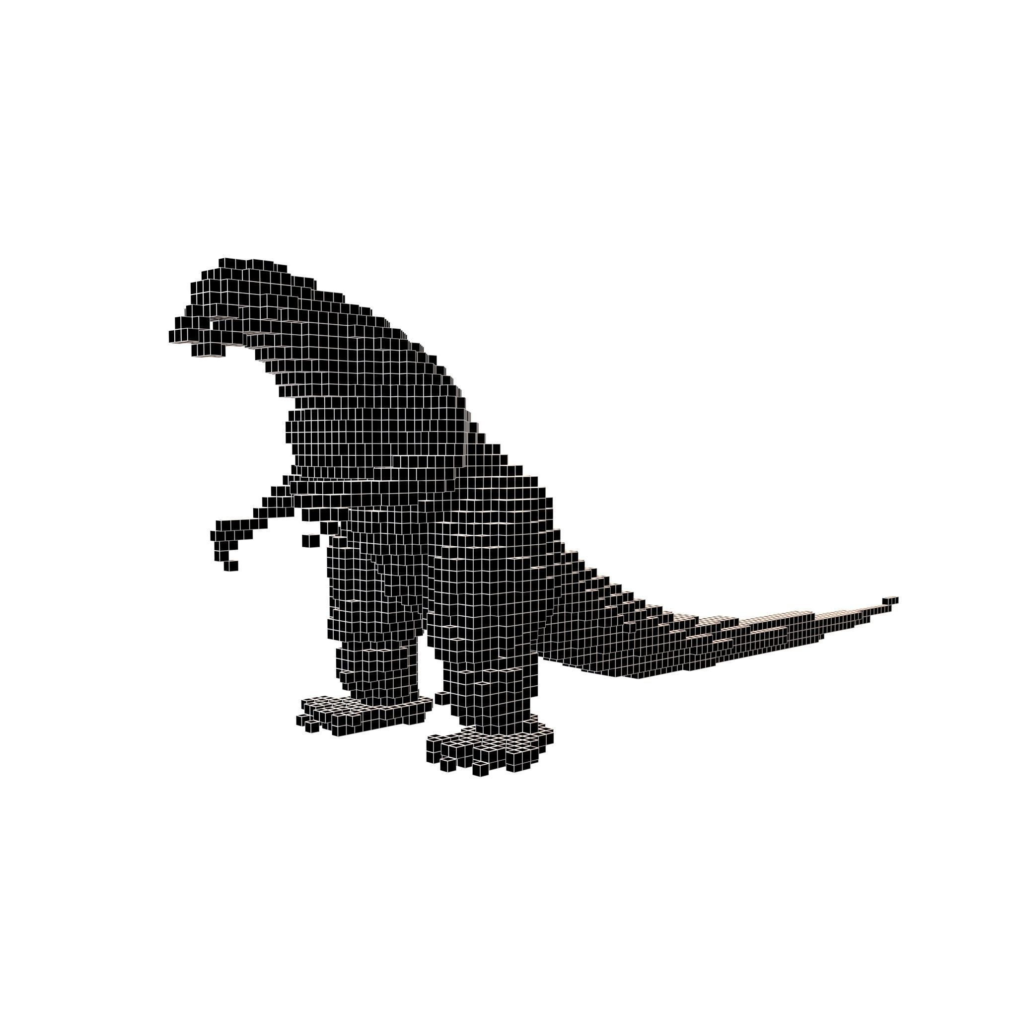 Voxel Godzilla v1 002 Low-poly 3D model_6