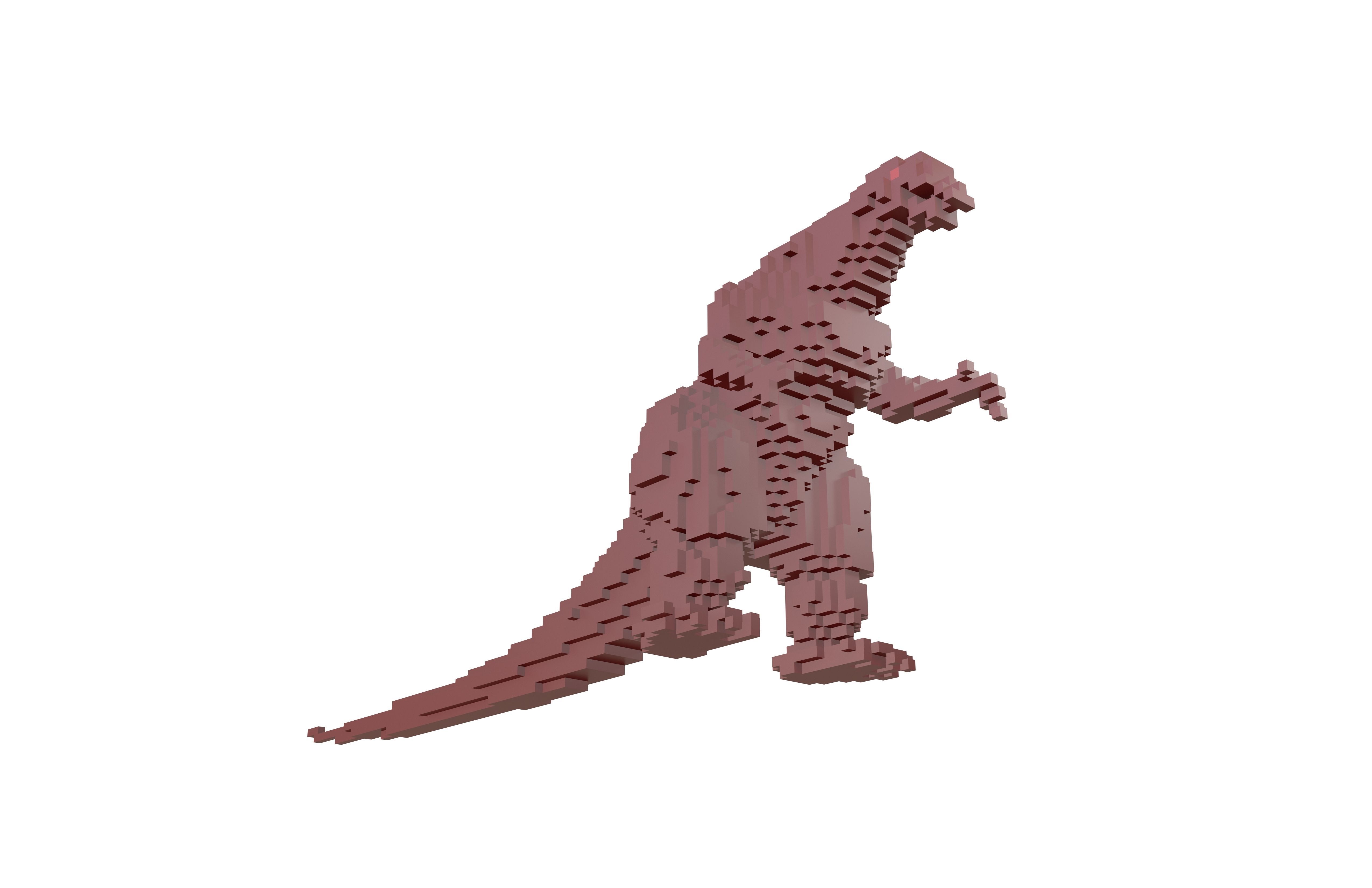 Voxel Godzilla v1 002 Low-poly 3D model_3