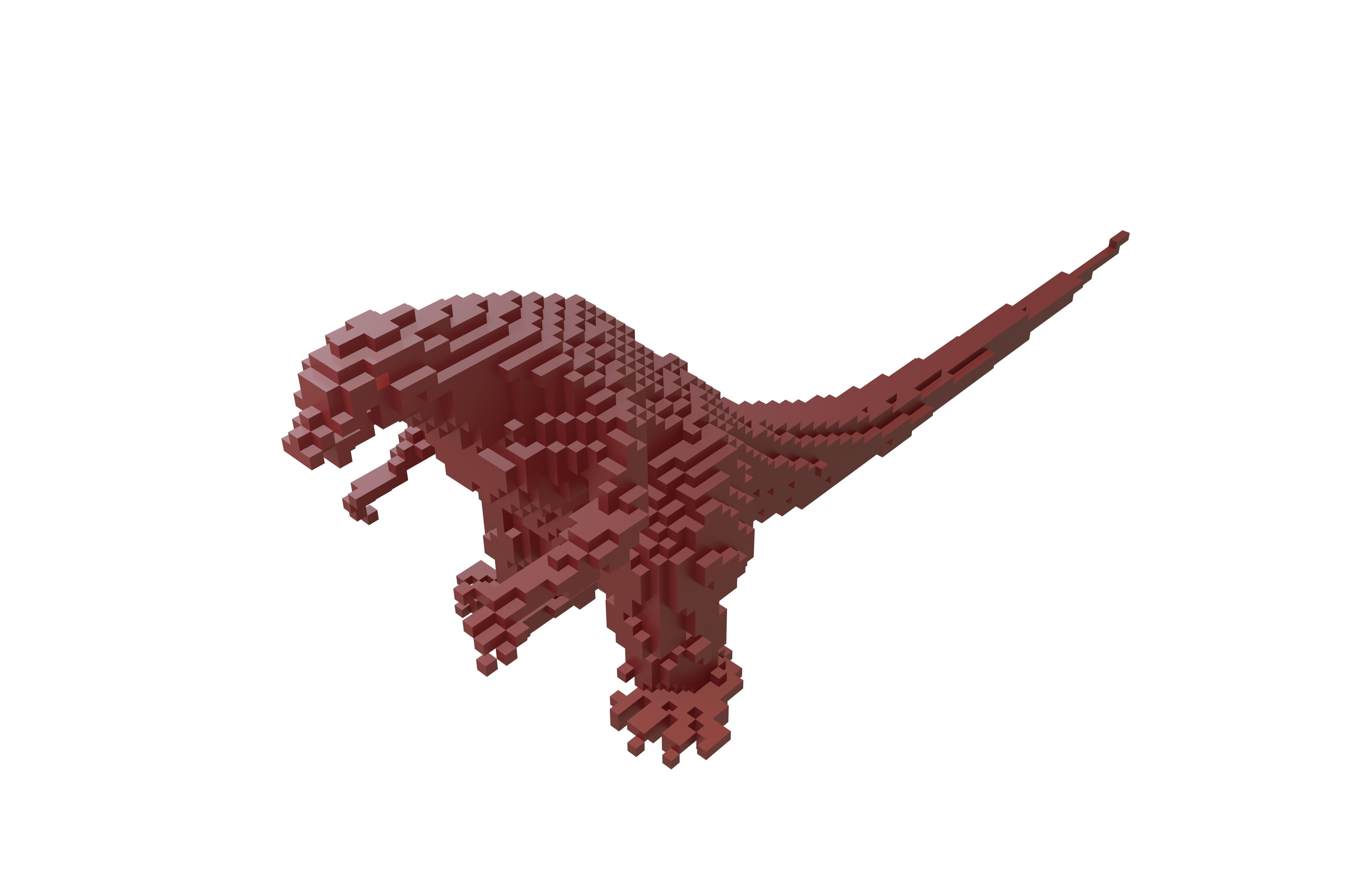 Voxel Godzilla v1 002 Low-poly 3D model_2
