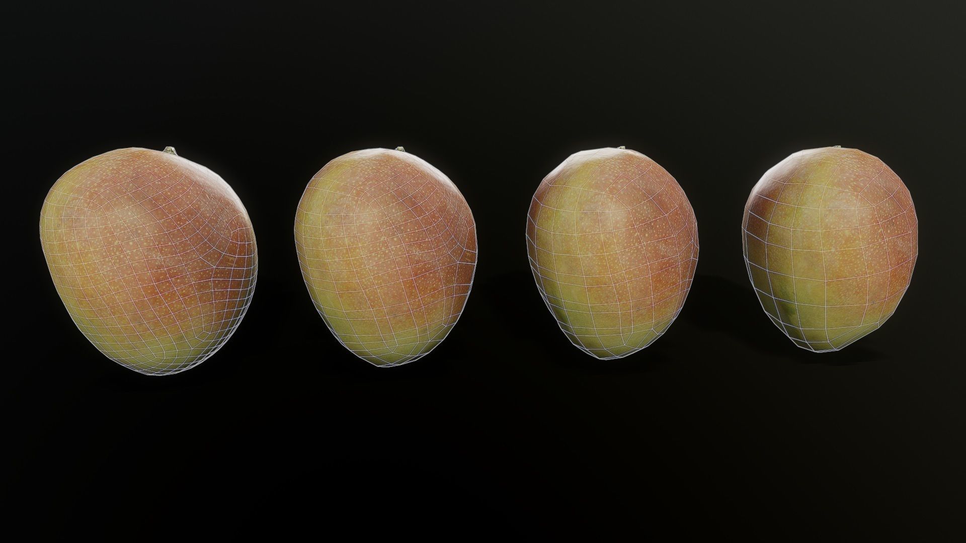 3D Scan Mango Low-poly 3D model_5
