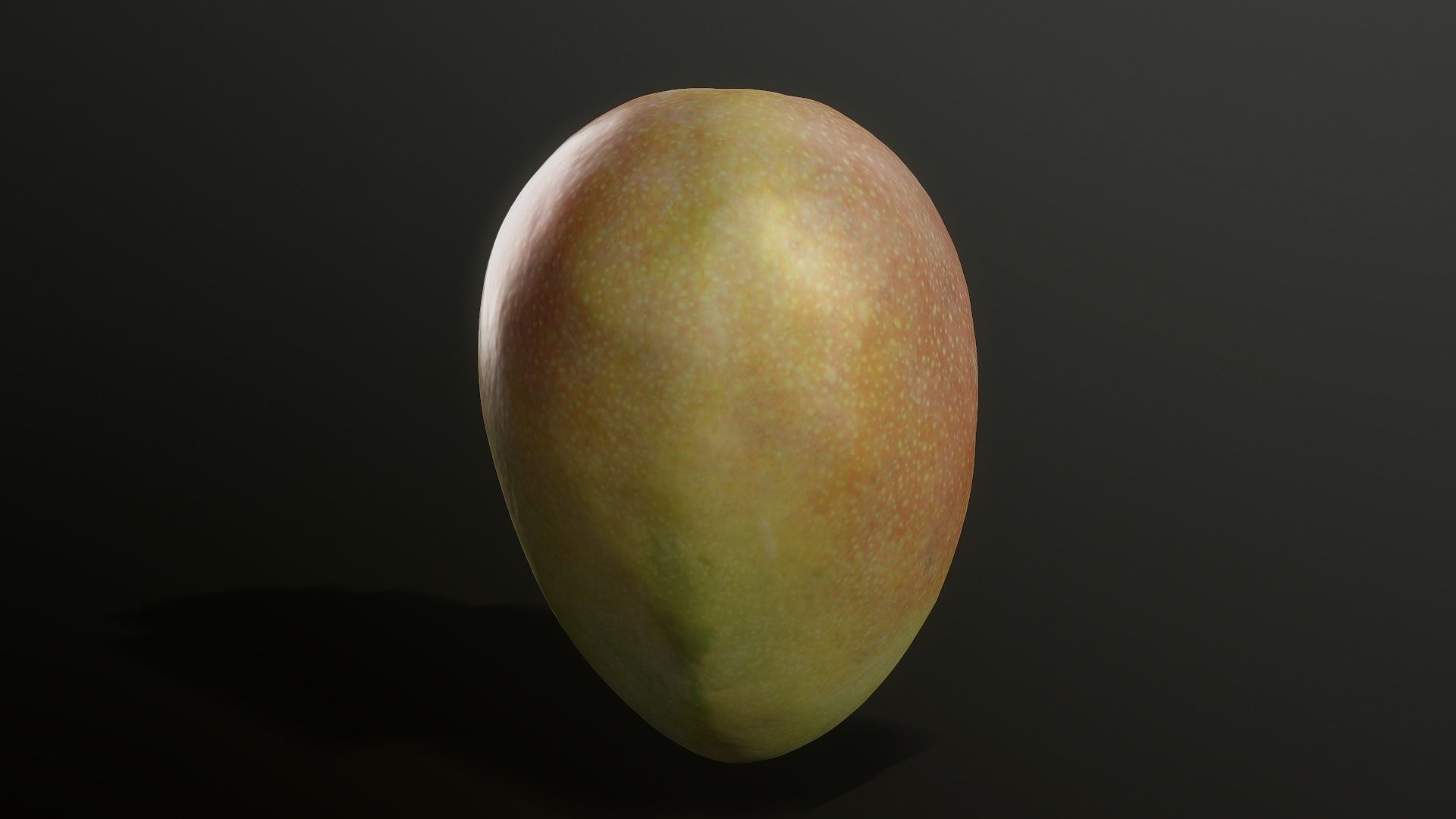 3D Scan Mango Low-poly 3D model_2