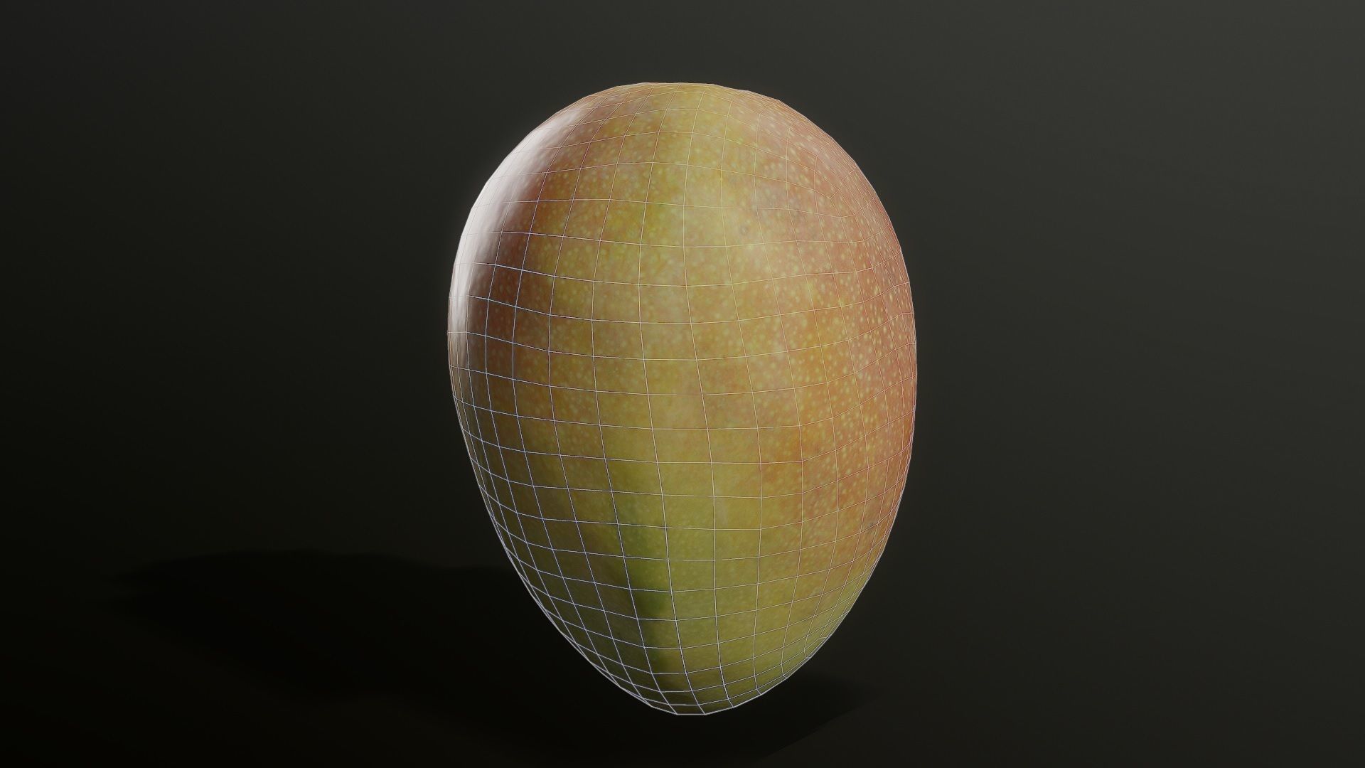 3D Scan Mango Low-poly 3D model_1