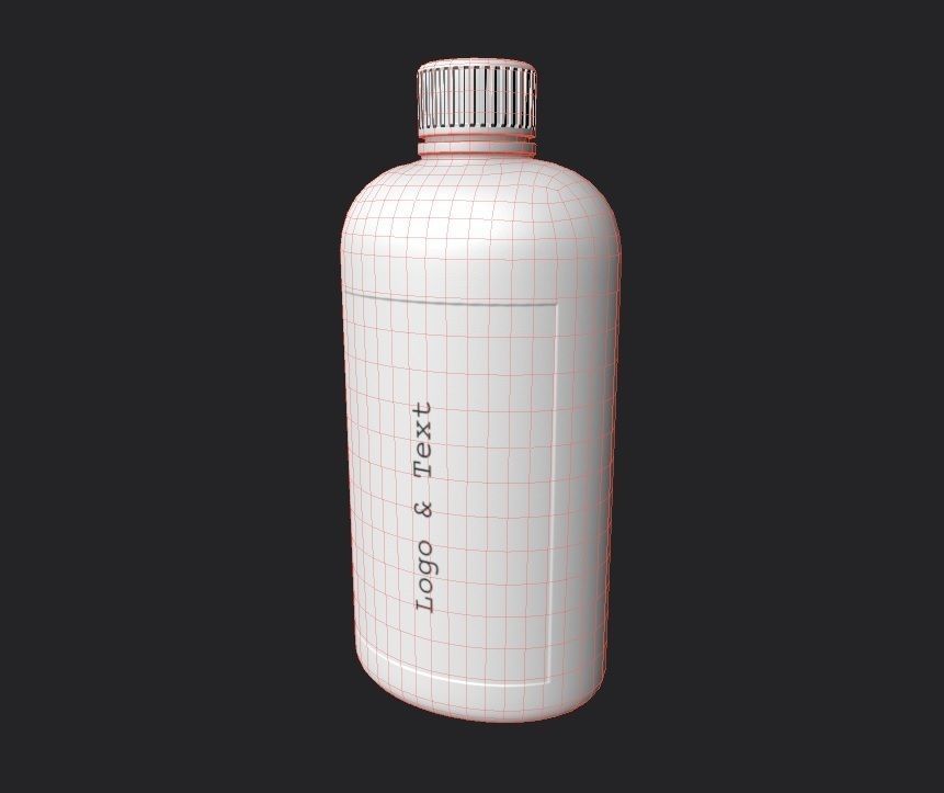 Bottle M11 Low-poly 3D model_1
