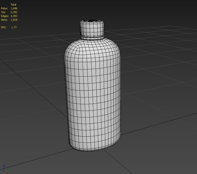 Bottle M11 Low-poly 3D model_7