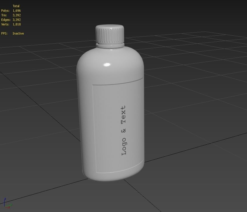 Bottle M11 Low-poly 3D model_8