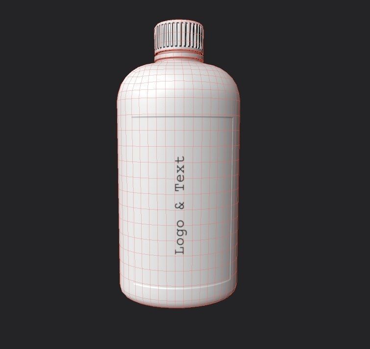 Bottle M11 Low-poly 3D model_6
