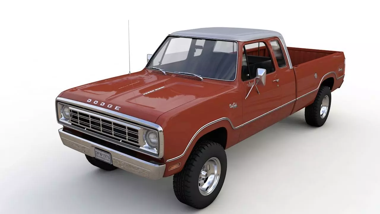 Dodge Power Wagon W200 ClubCab S1 1976 3D model_0