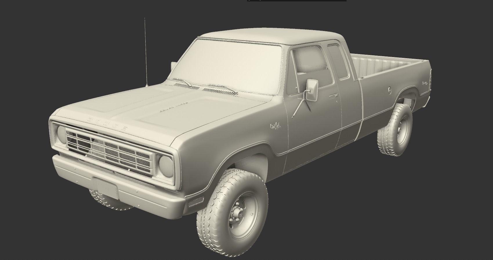 Dodge Power Wagon W200 ClubCab S1 1976 3D model_18