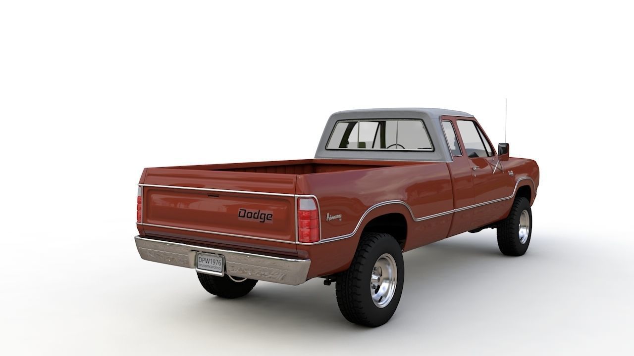 Dodge Power Wagon W200 ClubCab S1 1976 3D model_4