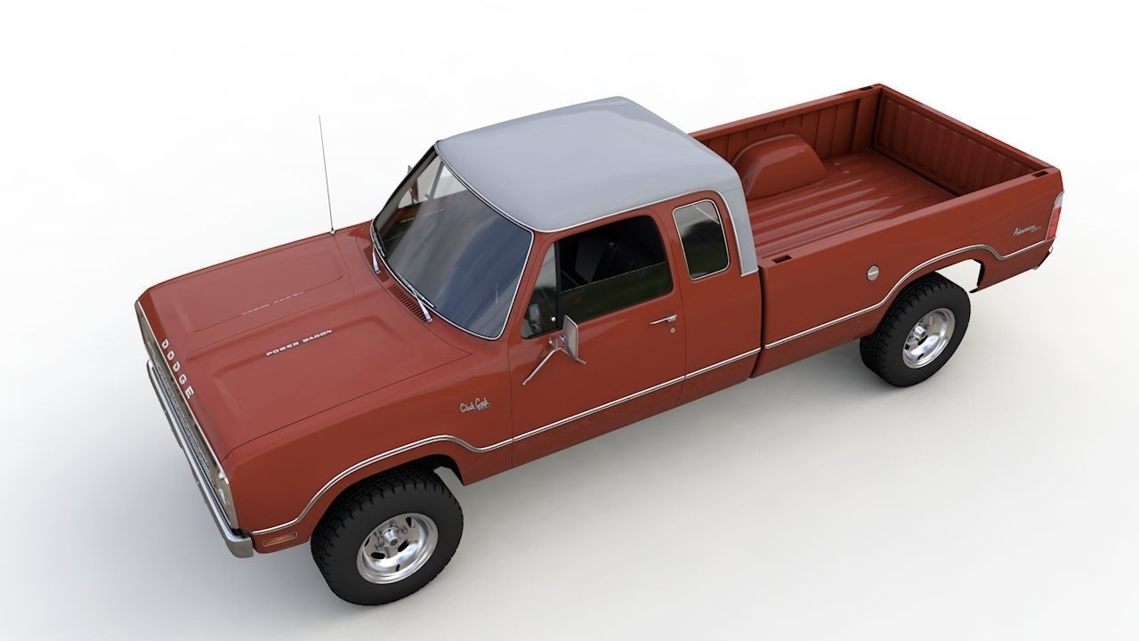 Dodge Power Wagon W200 ClubCab S1 1976 3D model_10