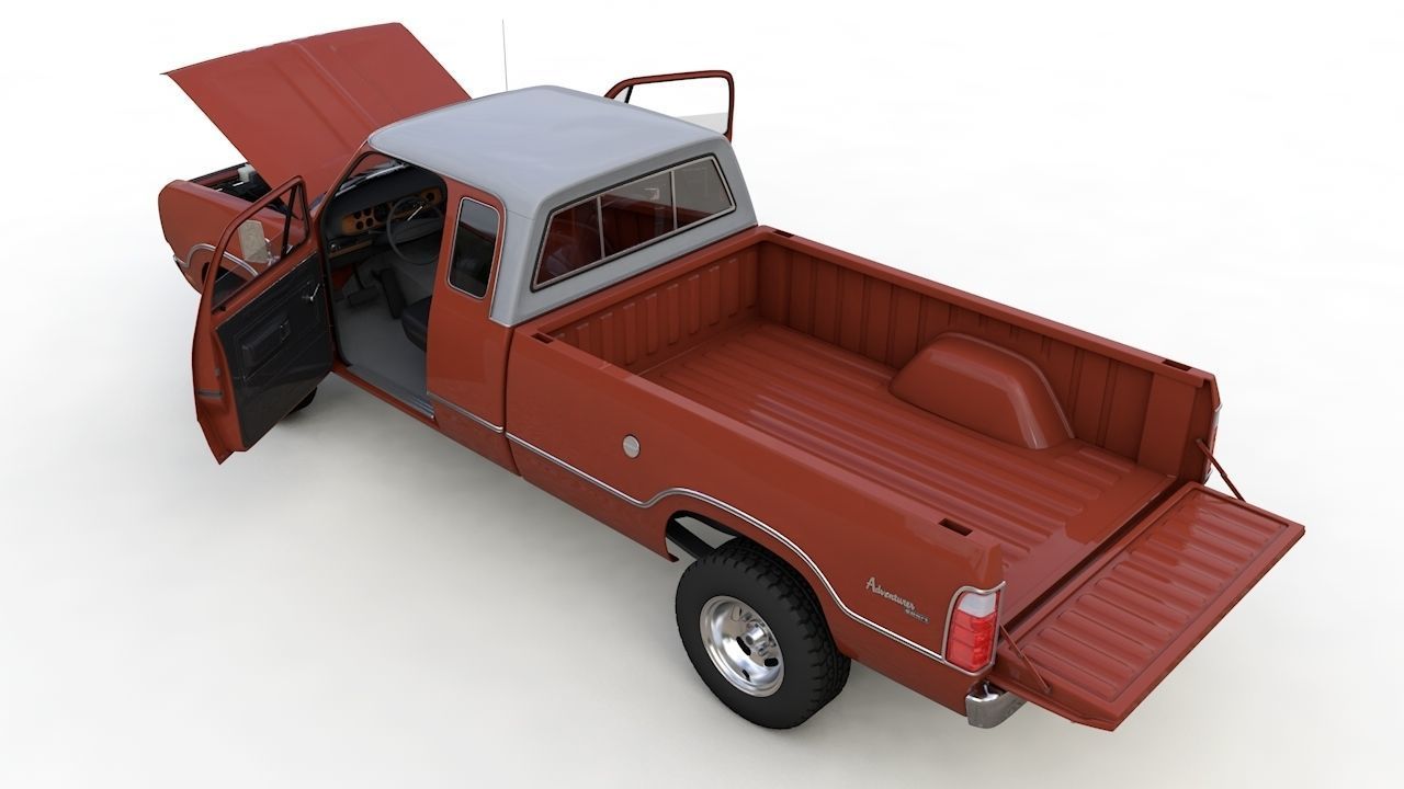 Dodge Power Wagon W200 ClubCab S1 1976 3D model_12