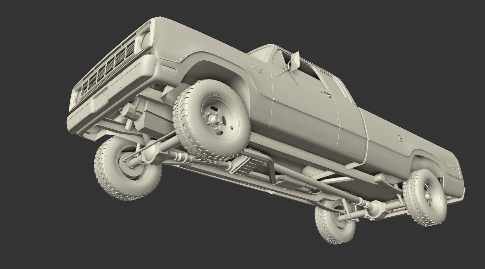 Dodge Power Wagon W200 ClubCab S1 1976 3D model_20