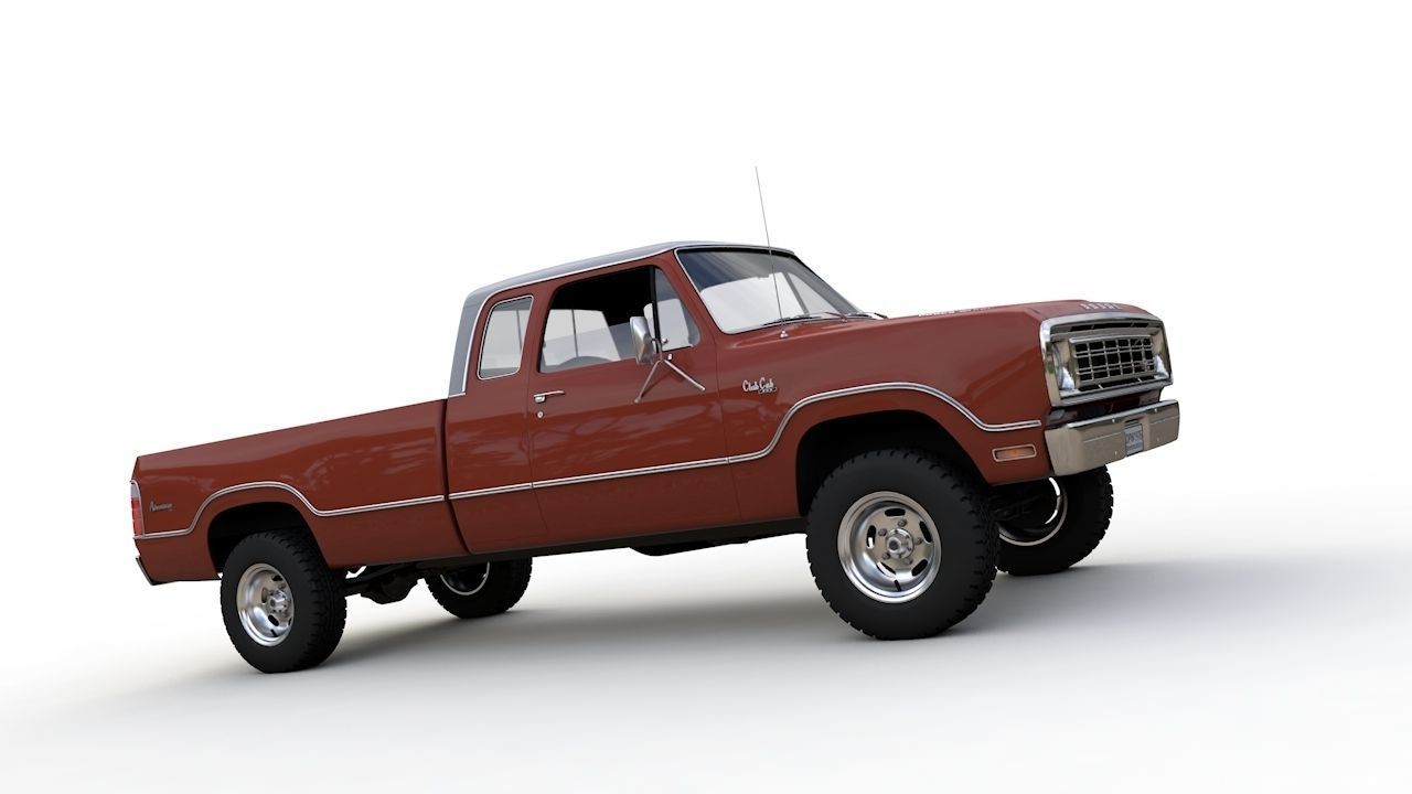 Dodge Power Wagon W200 ClubCab S1 1976 3D model_7