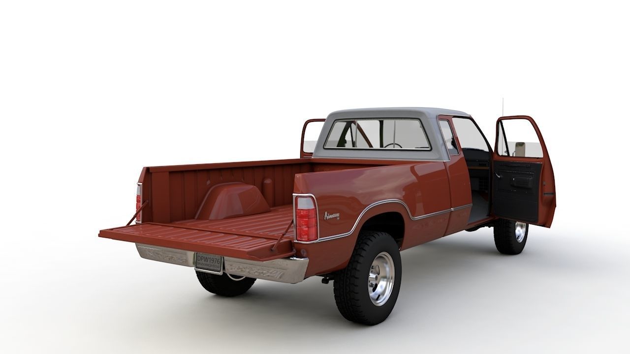 Dodge Power Wagon W200 ClubCab S1 1976 3D model_5