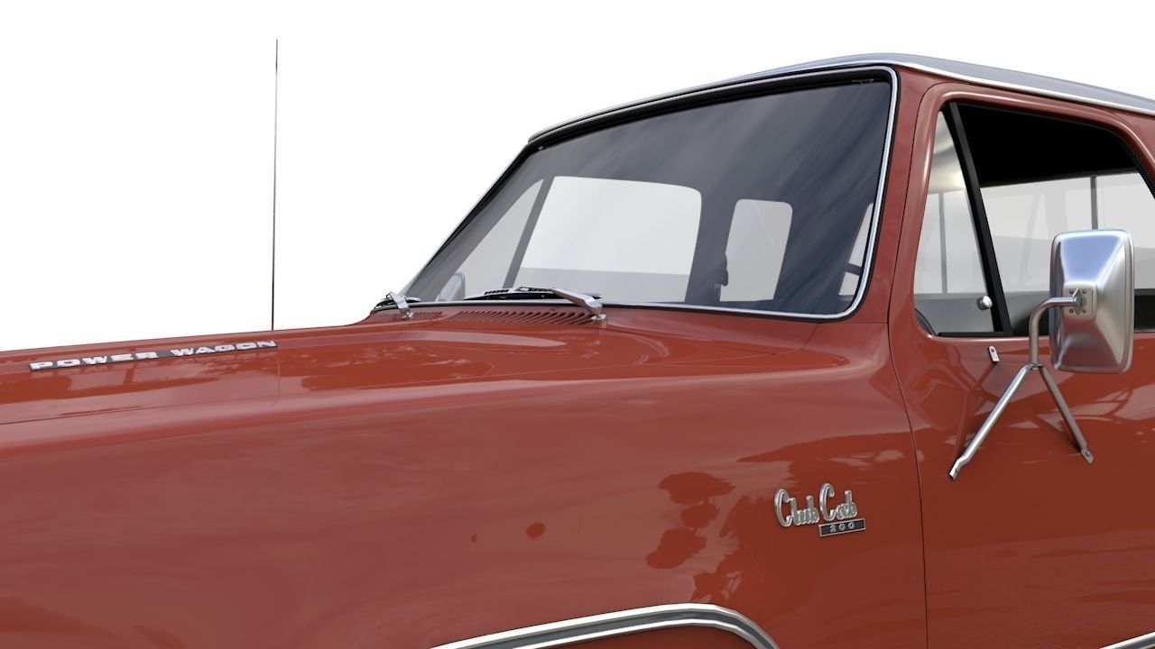 Dodge Power Wagon W200 ClubCab S1 1976 3D model_6