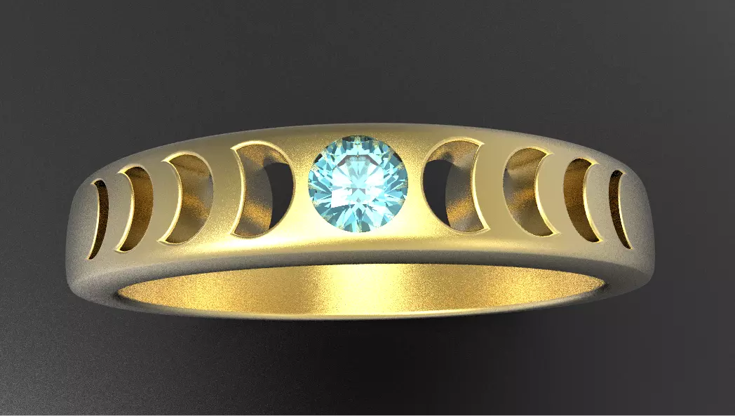 Ring Moon Moon phases 3D print model