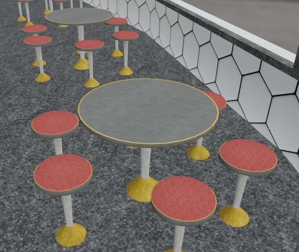 Disco plate Low-poly 3D model_8