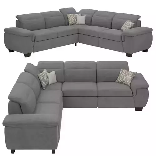 Miramar Fabric Power Sectional Sofa