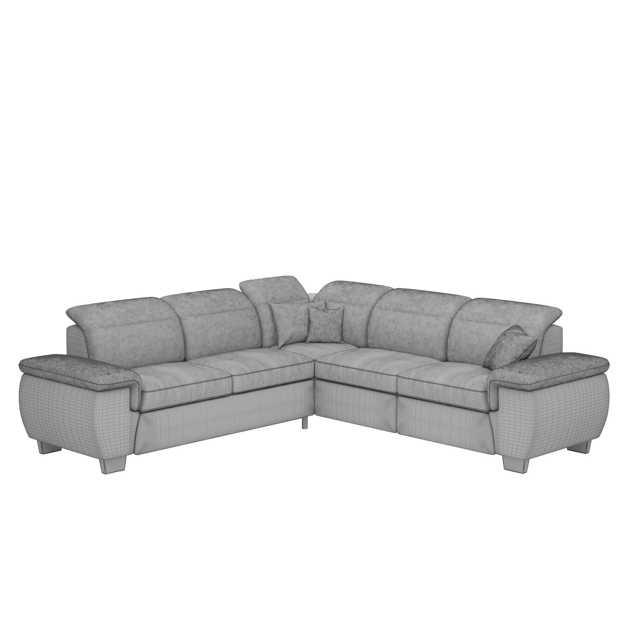 Miramar Fabric Power Sectional Sofa 3D model_7
