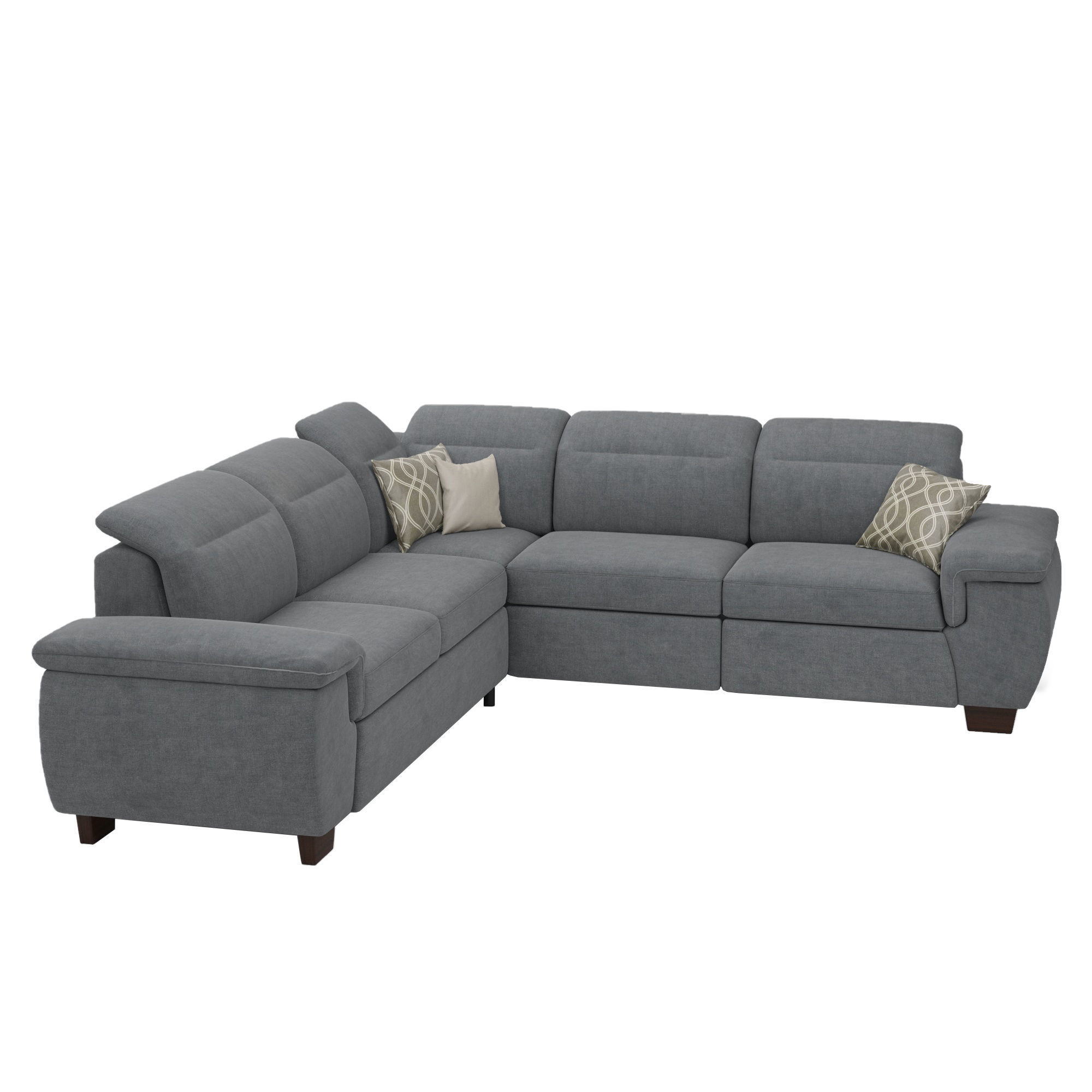 Miramar Fabric Power Sectional Sofa 3D model_2