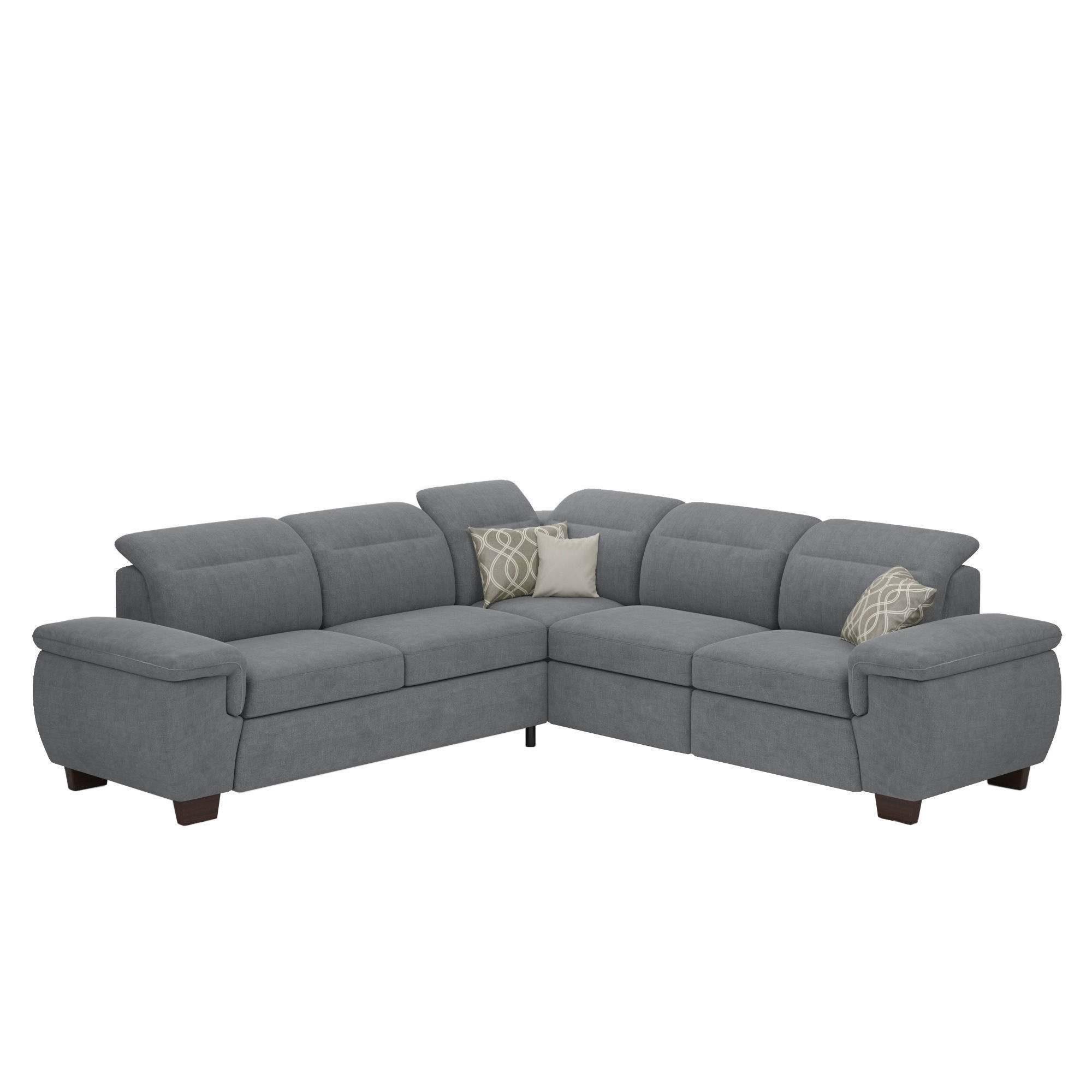 Miramar Fabric Power Sectional Sofa 3D model_3