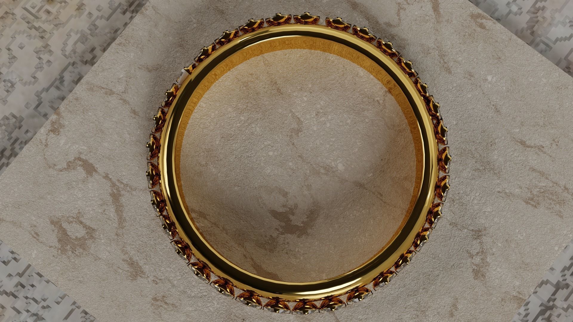 Diamond Ring 3D model_2