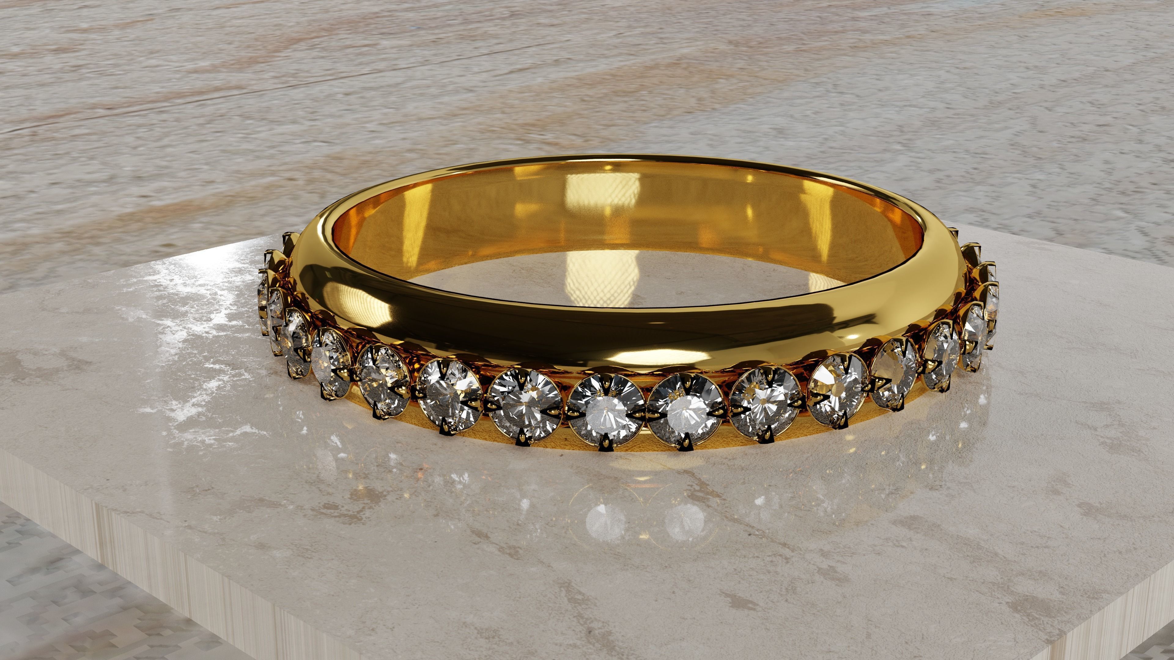 Diamond Ring 3D model_3