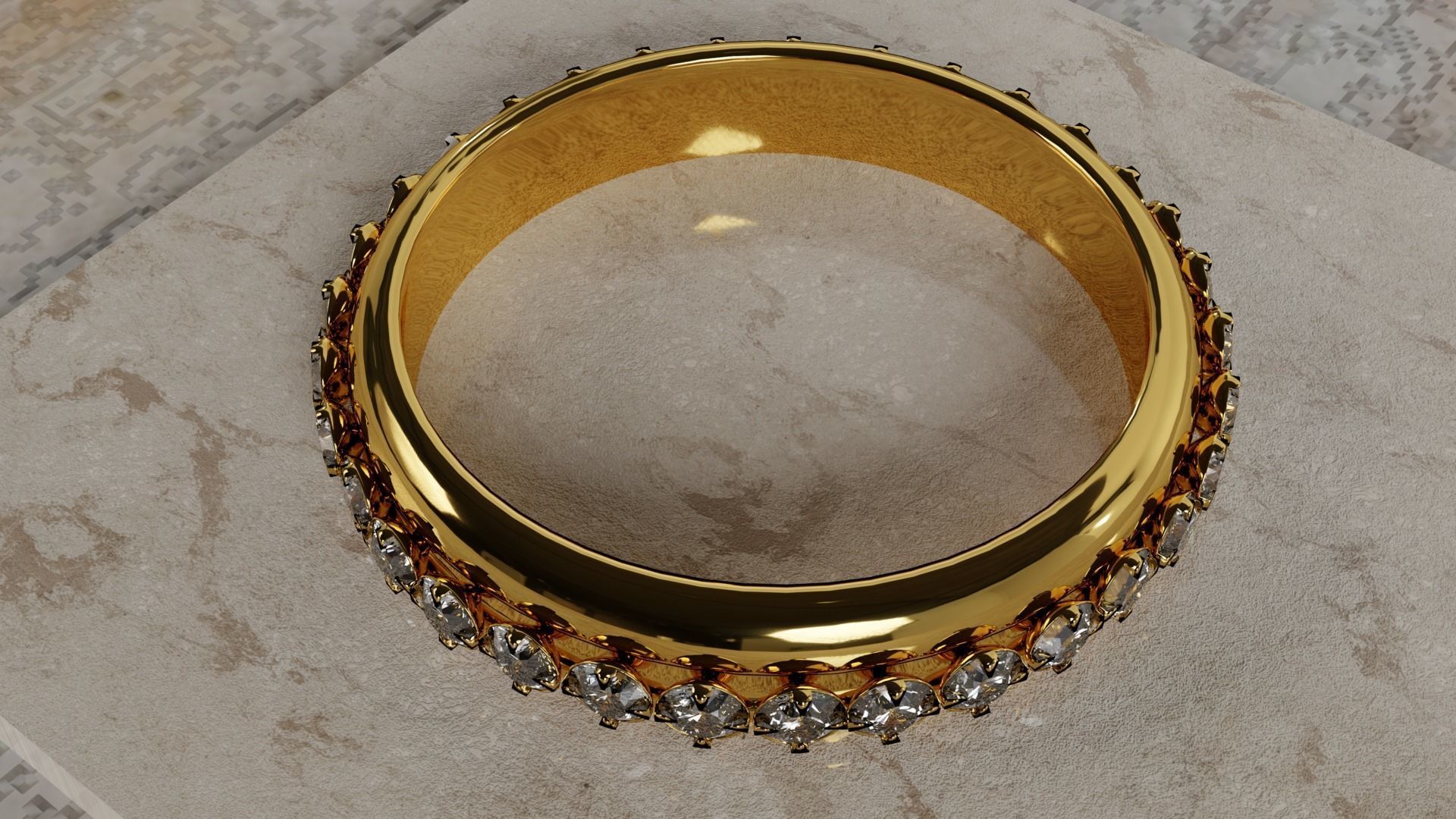 Diamond Ring 3D model_4