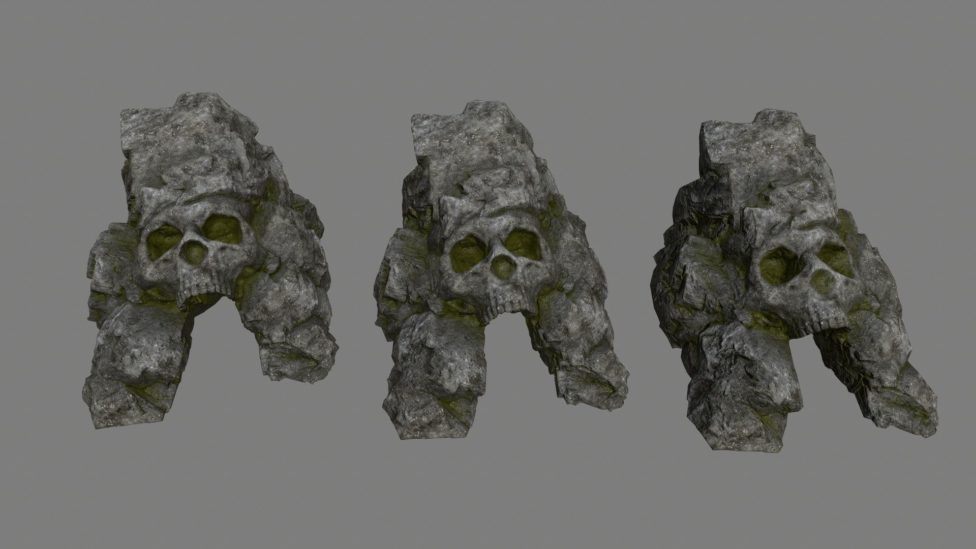 Skull Cave Low-poly 3D model_12