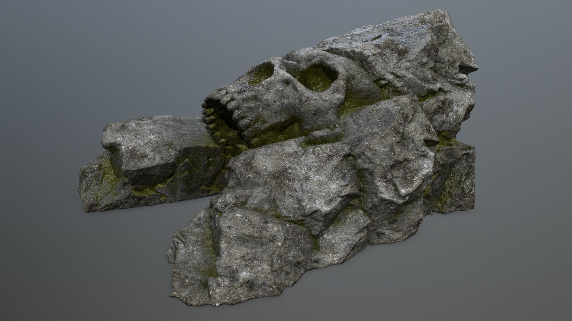 Skull Cave Low-poly 3D model_9