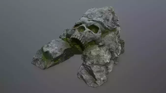 Skull Cave Low-poly 3D model