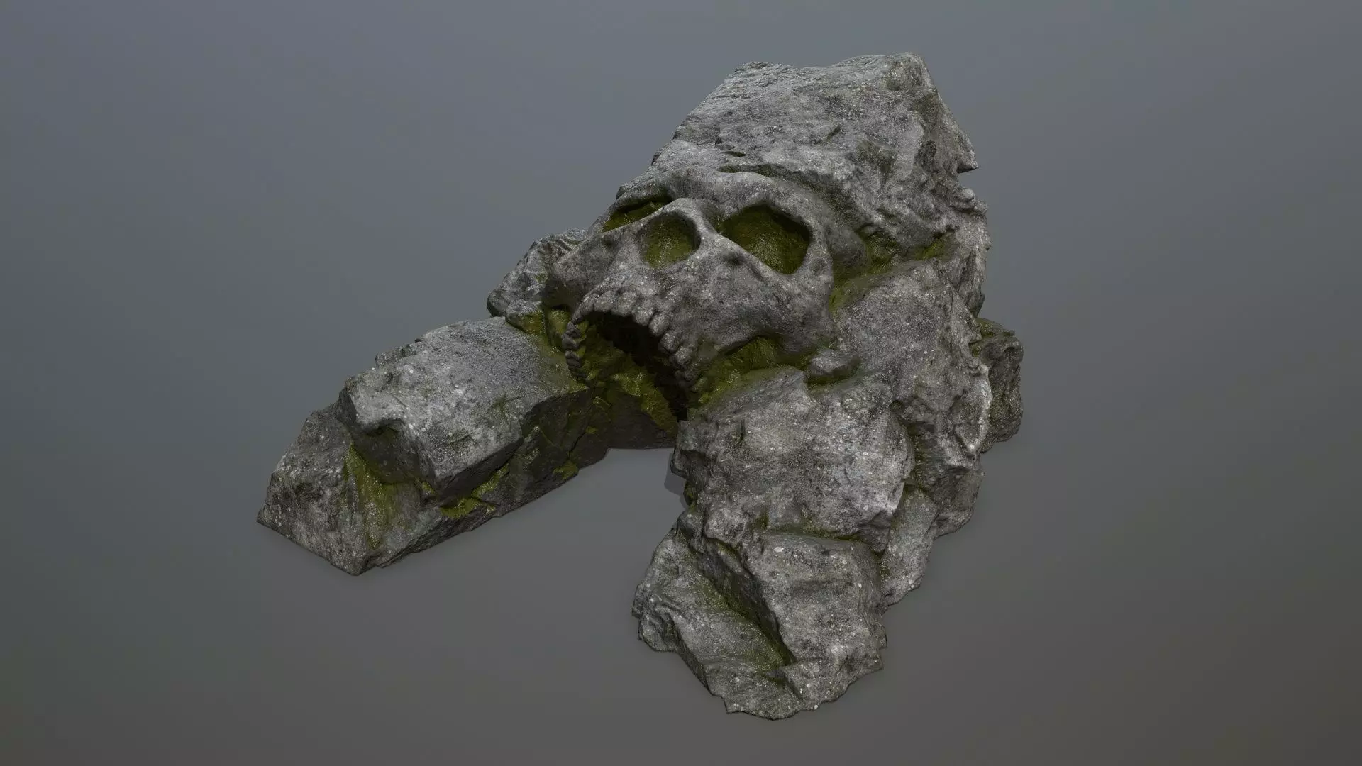 Skull Cave Low-poly 3D model_0