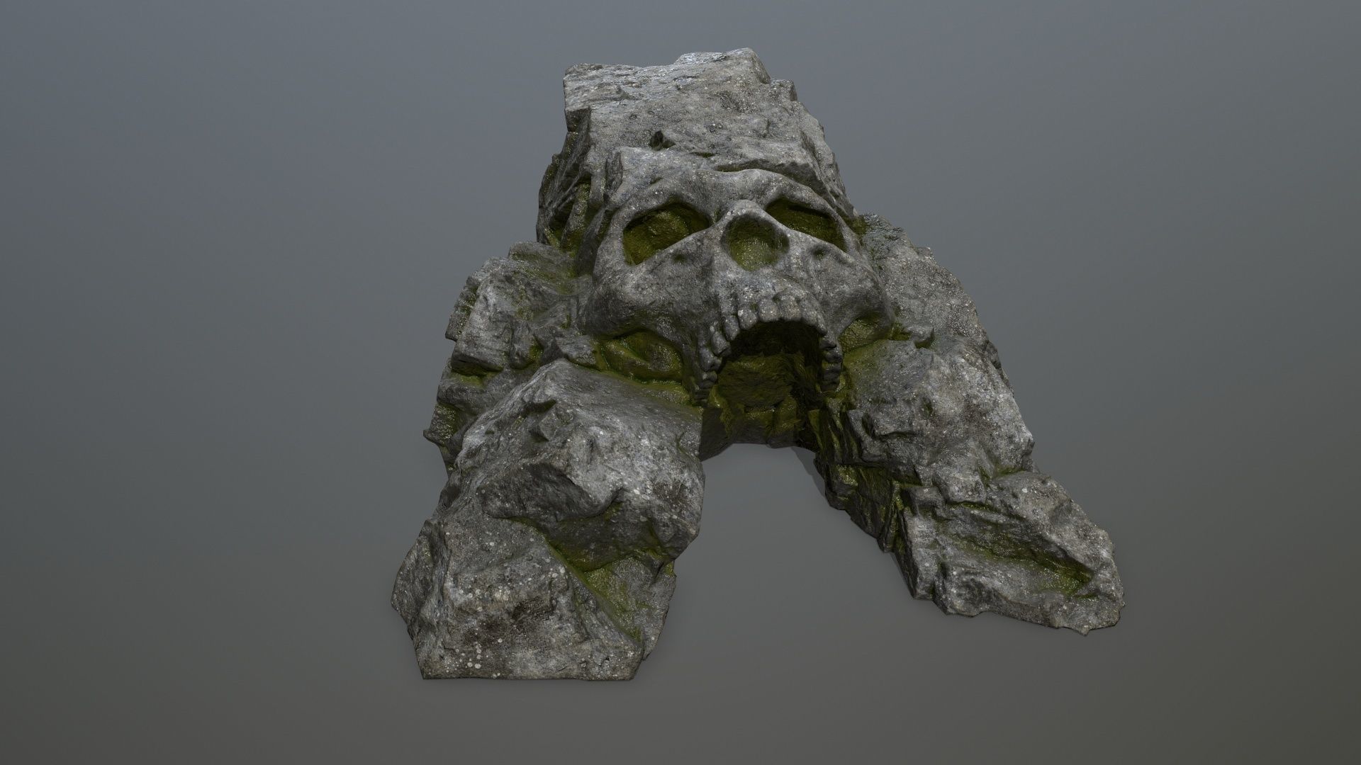 Skull Cave Low-poly 3D model_2