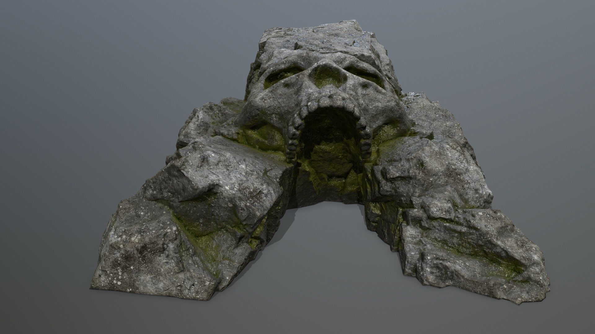 Skull Cave Low-poly 3D model_10